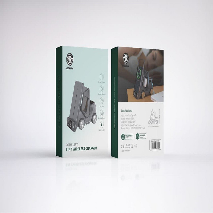 شارژر وایرلس 5 در 1 گرین Green Forklift 5 in 1 wireless charger