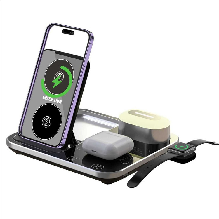 استند شارژ بی سیم 4 در 1 گرین لاین مدل Charging Station 2