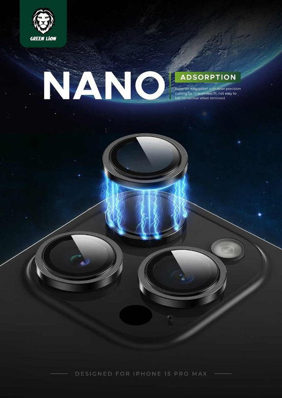 محافظ لنز دوربین گرین لاین برای iPhone 15 Pro / iPhone 15 Pro Max