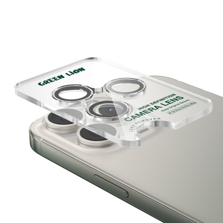 محافظ لنز دوربین گرین iPhone 16 Pro Max برند Green Lion Trio Camera Lens