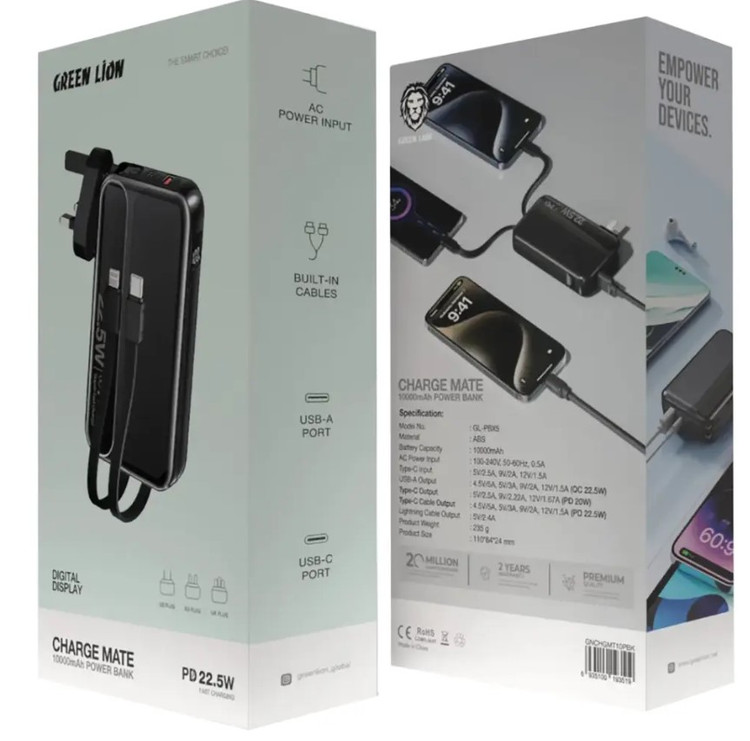 پاوربانک شارژ میت 10000 میلی آمپر گرین Green Charge Mate PowerBank 10000mAh