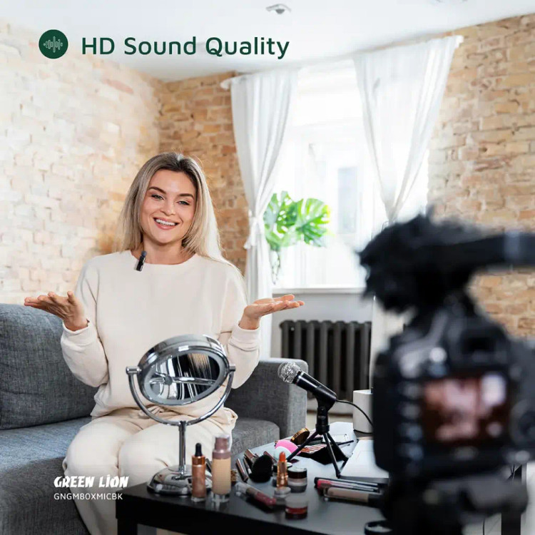 میکروفون یقه ای 2 فرستنده وایرلس گرین لاین Green Lion GM-80X Microphone 3 in 1