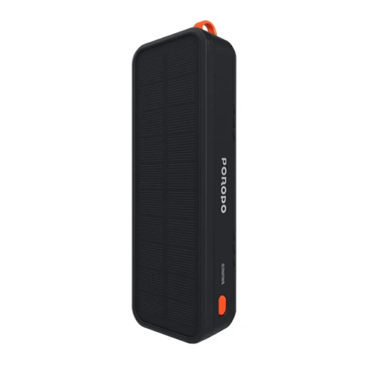 پاوربانک سولار Porodo ظرفیت 20000mAh مدل Solar-Powered با فست شارژ 22.5W